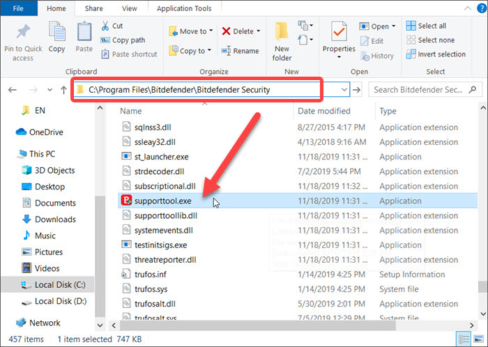 Generierung eines Bitdefender Support-Tool-Protokolls unter Windows