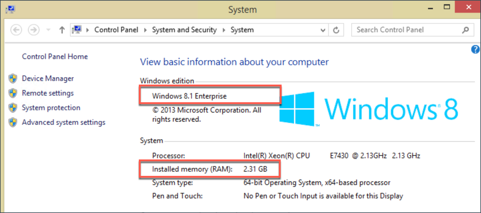 So überprüfen Sie die Systemanforderungen unter Windows 8.1