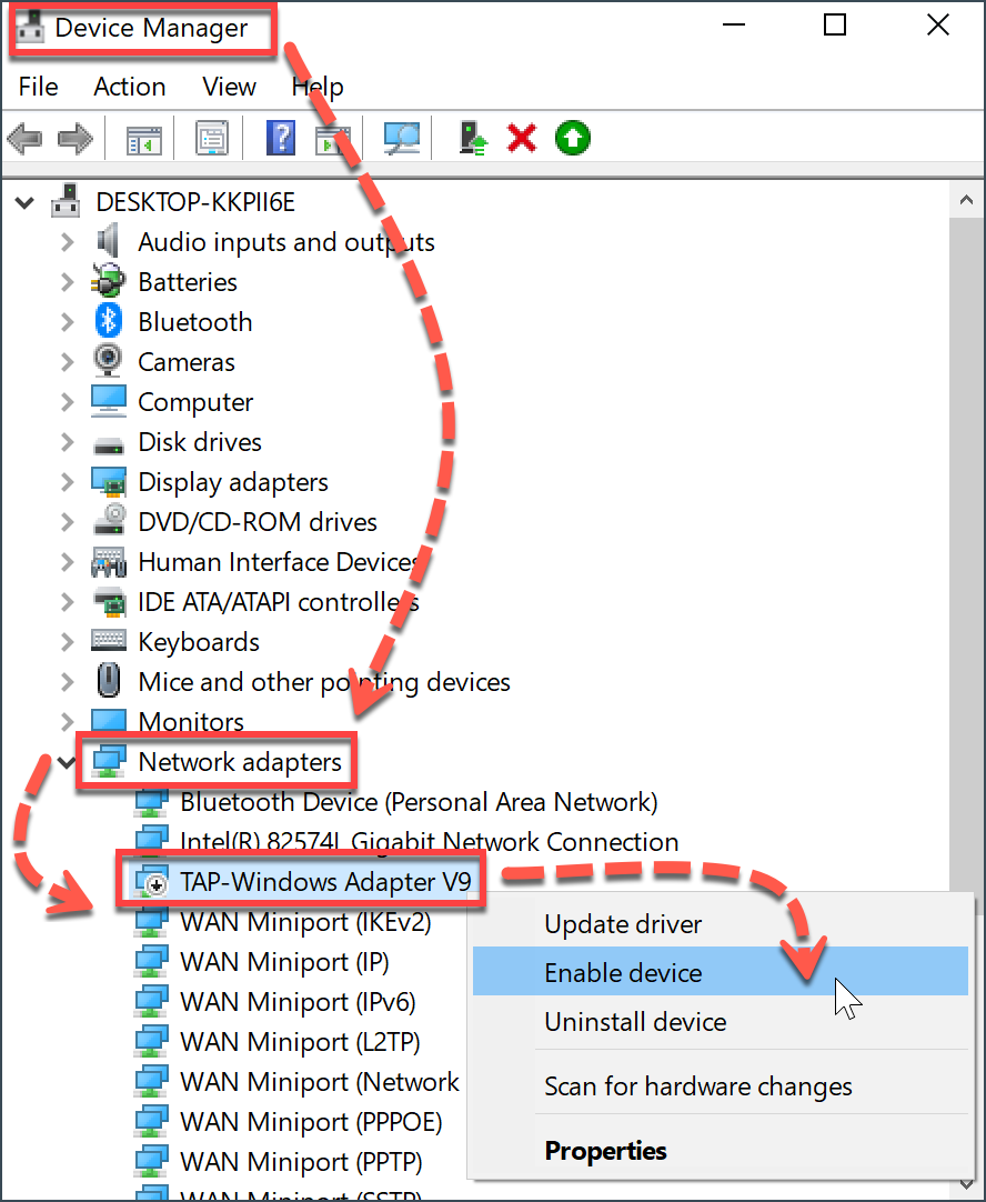 Fehlersuche bei Bitdefender VPN-Verbindungsfehlern unter Windows - Geräte Manager