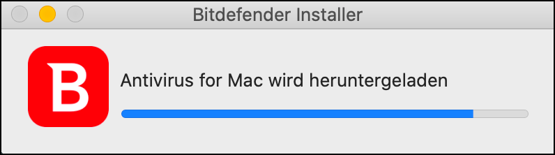 Bitdefender Antivirus für Mac wird heruntergeladen