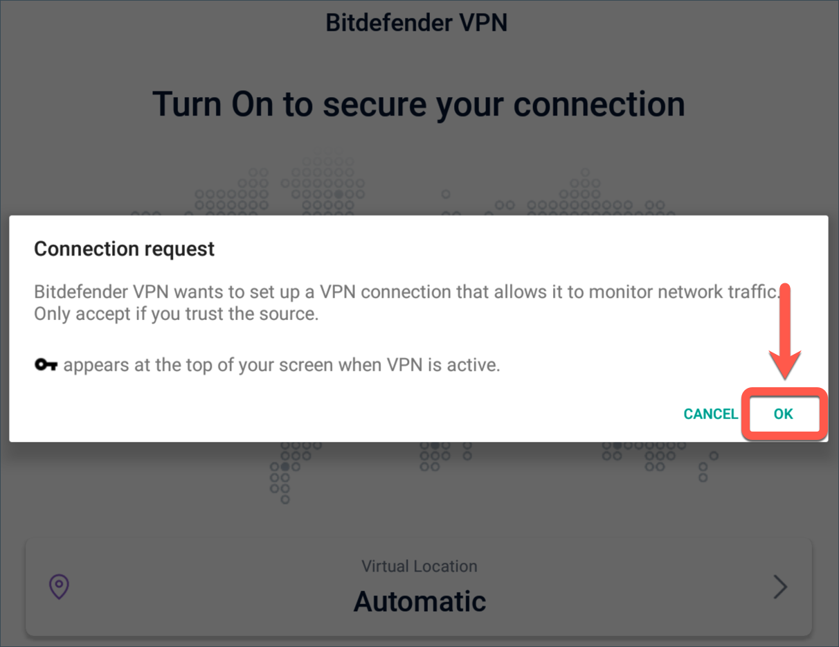 Bitdefender VPN verbindet sich nicht mit Android - Erlauben Sie Bitdefender VPN, eine Verbindung herzustellen