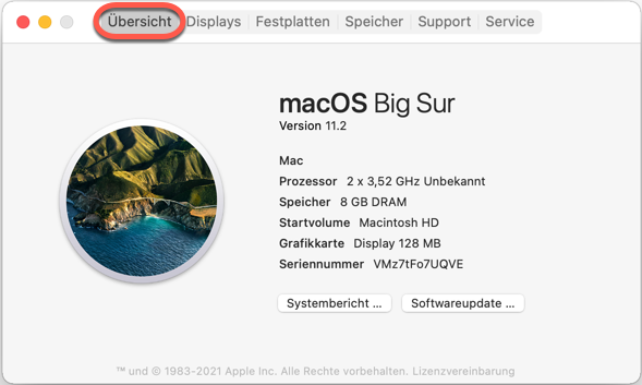 Systemanforderungen Antivirus für Mac - macOS Version