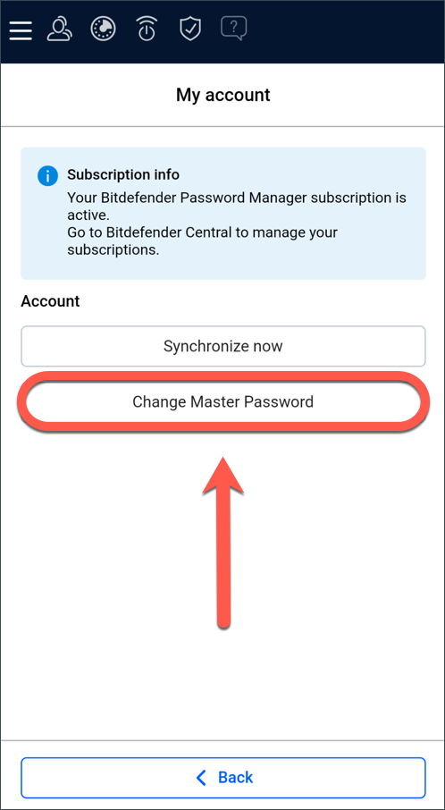So ändern Sie Ihr Master-Passwort für Bitdefender Password Manager 1